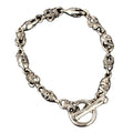 S925 Sterling Silver Vintage Crown Skull Bracelet for Men Retro Punk Rock Hip Hop Couples Skeleton Hiphop Rock Jewelry