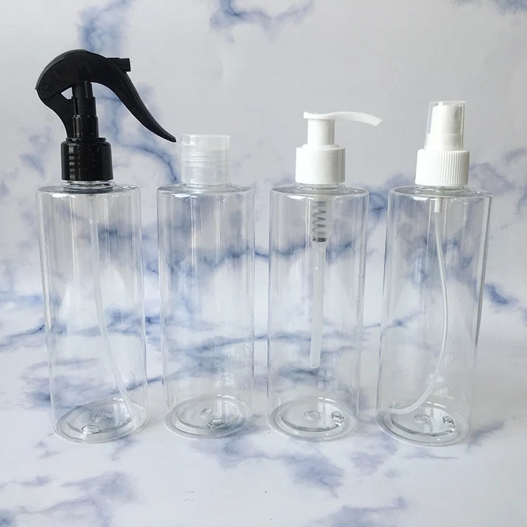 Round Conditioner Pet Plastic Boston Bottle Packaging Custom Body Lotion Pump Bottle