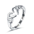 Women's Simple Heart Pattern Love Ring Hundred Alloy Live Mouth Fashion Jewelry Rings Wholesale Couple Rings