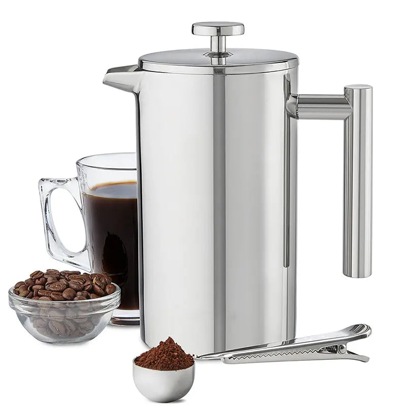 Ready to Ship 350ml 800ml 1L Double Wall Stainless Steel Coffee French Press