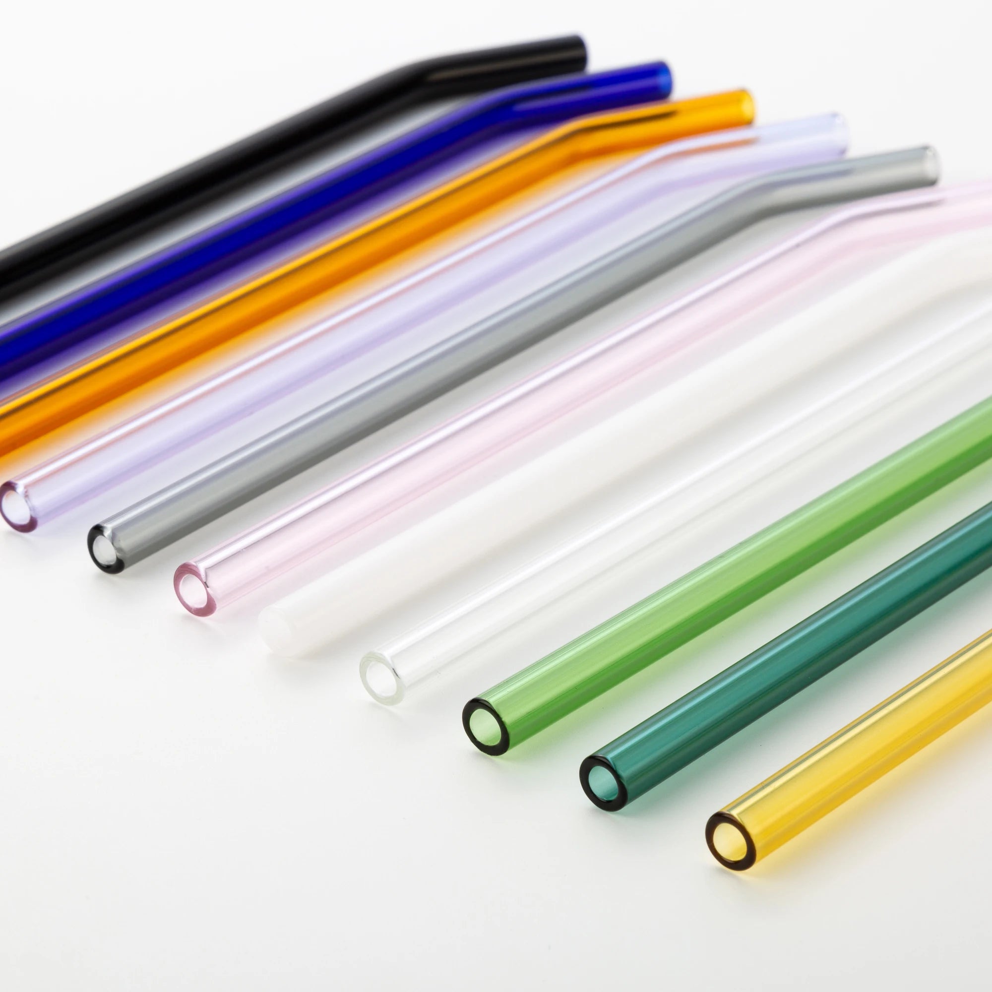Wholesale Luxurious Wrapped Straight Reusable Glass Drinking Straws
