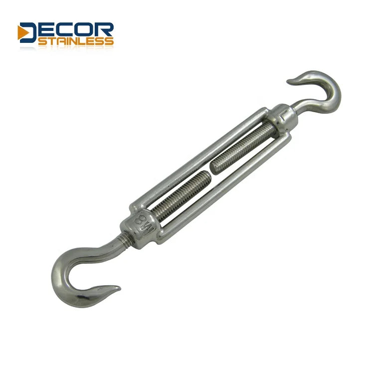 Professional Factory Stainless Steel Hardware Products Open Body Turnbuckle Hook&hook