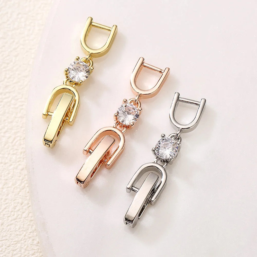 SLBRIDAL Sparkling Trendy Cubic Zircon Bracelet Girls CZ Daily Bracelet DIY Extension Chain Wedding Bridal Women Jewelry