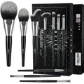 BEILI Wholesale 10pcs New Arrival Professional Luxury Makeup Brushes Black Brushed Tube Blending Eyeshadow Brush Set Makeup