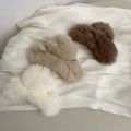 MIO 13cm 5.1inch Wholesale Autumn Winter Style Fluffy Hair Clip Plush Long Soft Rabbit Fur Pompom Claw Clips for Women Girls