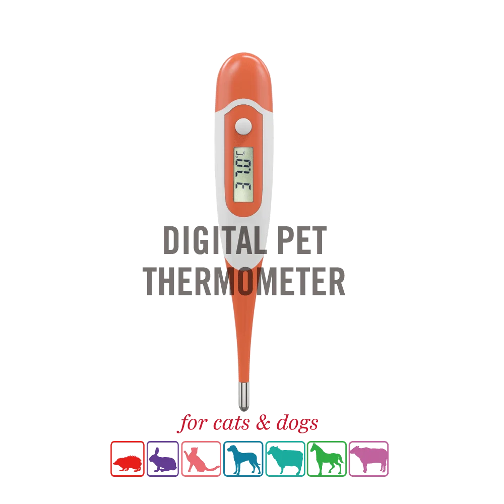 HUAAN MED OEM Fast Rapid 10 Second Flexible Veterinary Pet Animal Rectal Thermometer Digital for Dog Cat Horse Cattle