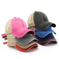 Blank Wholesale Mens Trucker Hat 6 Panel Plain Washed Cotton Vintage Ripped Distressed Trucker Caps