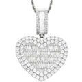 Fashion Gold Plated Openable Custom Photo Pendant Memory Jewelry Bling Love Heart Shape Chain Necklace for Men Women