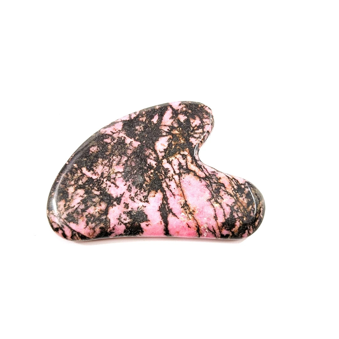 Huiying Facial Gua Sha Rhodonite jasper Massage Tool Heart Guastone