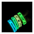 Free Sample Multicolor Wristband Bracelets Silicone Debossed Infill Bracelet Glow in the Dark Luminous Silicone Bracelet