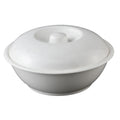 Restaurant Melamine Tableware Food Grade Unbreakable Heat Resistant Large White Soup Bowl with Lid