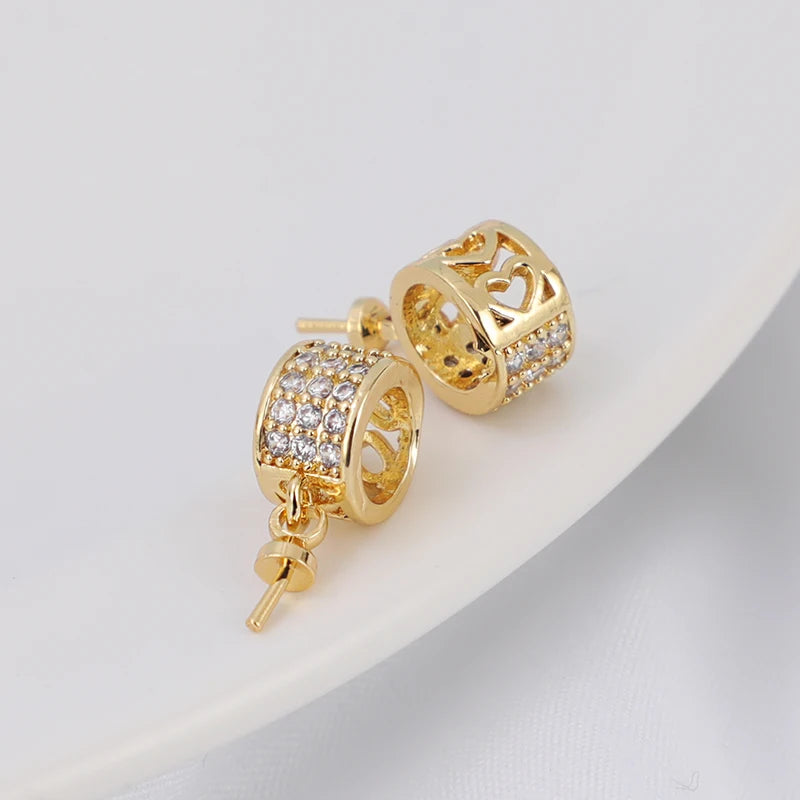 Brass Gold Plated Pendant Clasp Connector Necklace Jewelry Making DIY Jewelry Accessory Real 18k Gold Plating Bracelet Parts