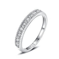Hot Sale 925 sterling silver micro inlaid diamond index finger cutout ring for women