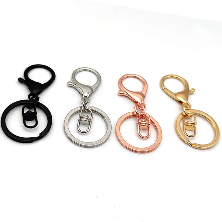 YYX Simple Lobster Clasp Keychain Rose Gold Key Ring Keyrings Metal Custom Keychain Silver Keychain Clasp Keyring