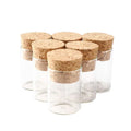 Small Empty Borosilicate Glass Tube Bottles Storage Candy Spice Glass Cork Jars Lids for Wholesale