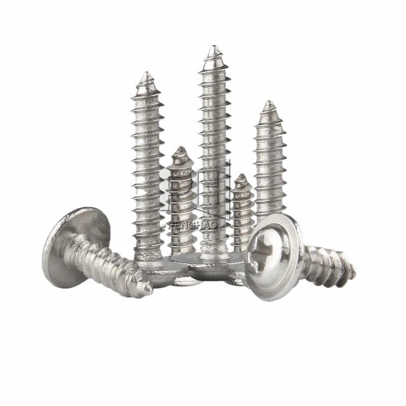 Cross Round Head with Medium Self-tapping Screw PWA Cross Head with Pad Screw with Medium Tip Tail Screw M1.7-M3M4