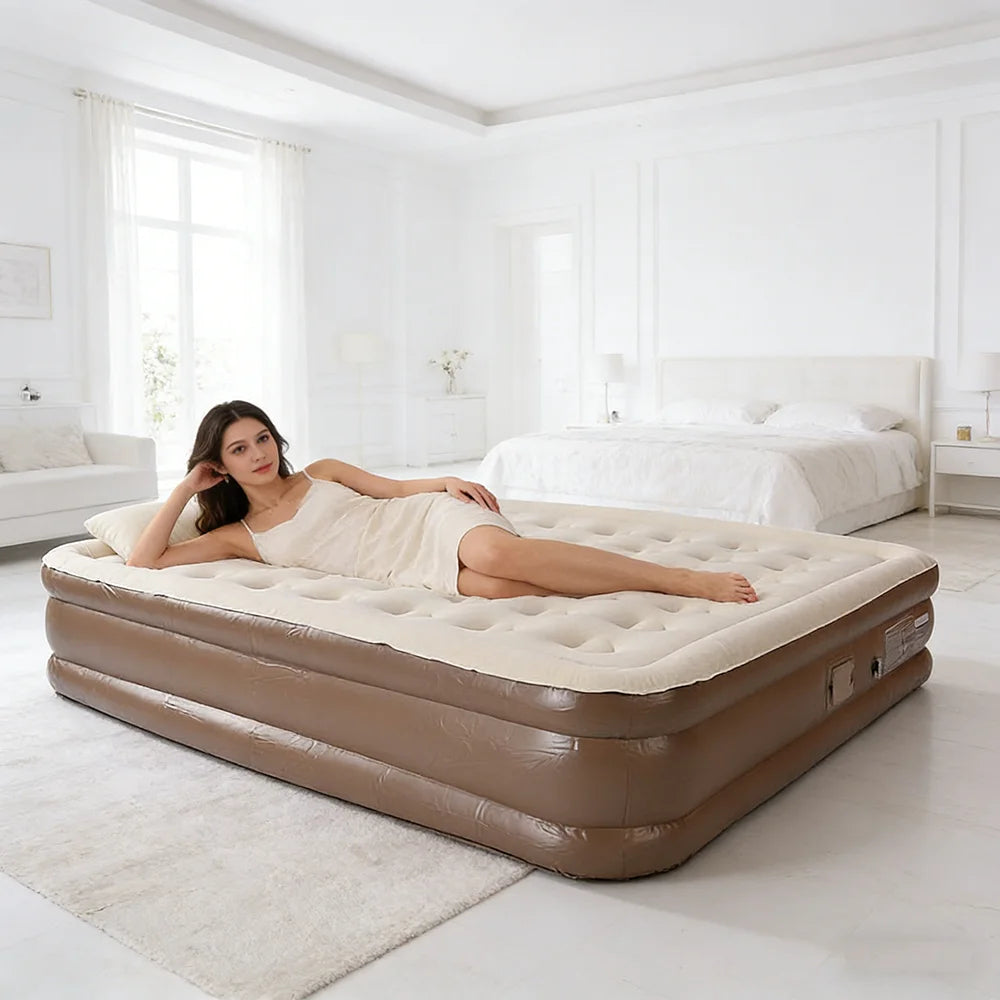 Wholesale 49 Hole Air Mattress with Built in Pump Colchon Inflable Camping Outdoor Portable Inflatable Bed Air Bed
