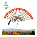 20.5cm Steel Screw Peg With13mm Hexagon Plastic Top Tent Peg Set Hex Head Hex Drill Bit Threaded Fixing the Heavy Duty Stake