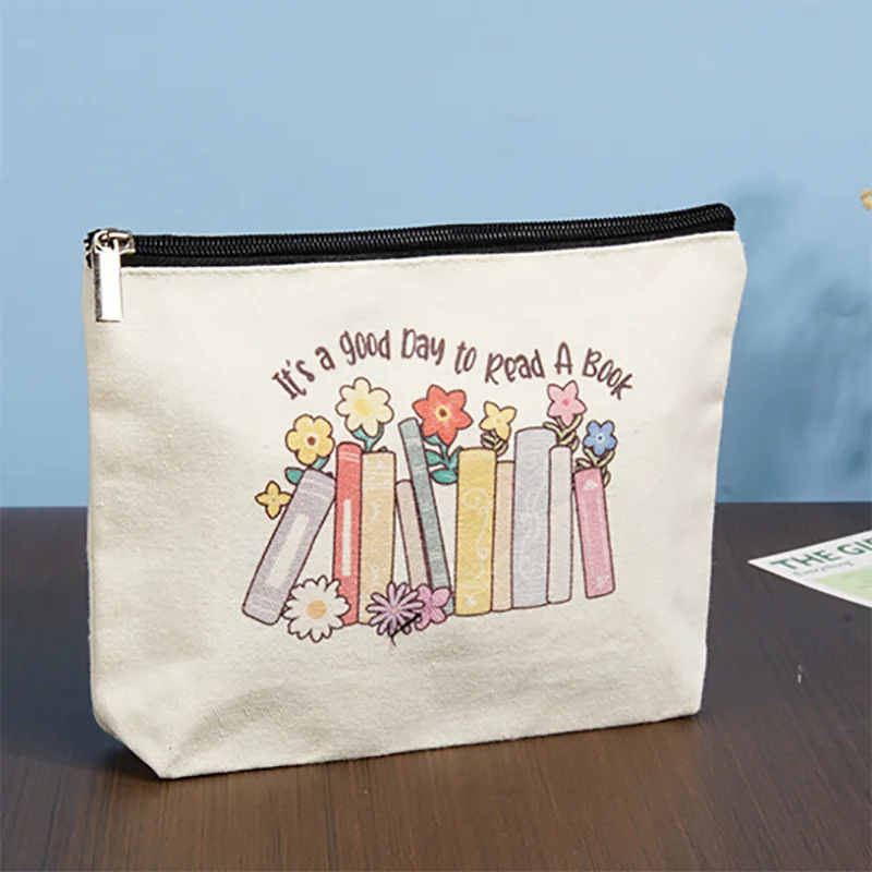 Customized High-End Canvas Zipper Storage Bags Cartoon Designs Large Capacity Portability for Various Scenarios Such Cases Bags