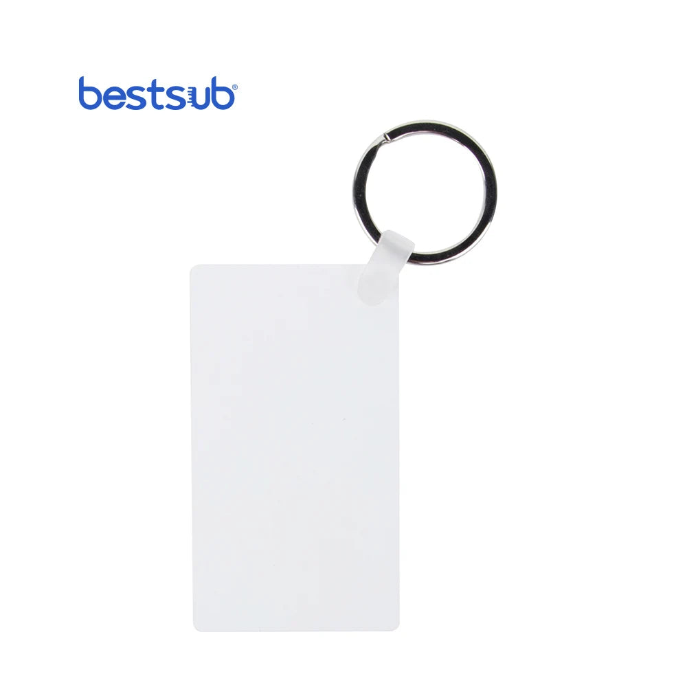 BestSub Custom Rect Sublimation Blanks Small and Lovely PVC Fiber-Reinforced Plastic Keychains PHYA4076
