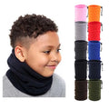 Kids Warm Windproof Winter Autumn Outdoor Fleece Neck Gaiter Adjustable Drawstring Multifunctional Bandana Face Masks 2-8 Years