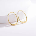 European and American Temperament Personality Ear Ring Female Temperament Simple Cold Wind Ear Ring Circle Earrings