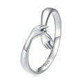 Hot Romantic 925 Sterling Silver Finger Rings for Women Adjustable Guardian Jewelry with Diamond for Weddings-Model SCR860