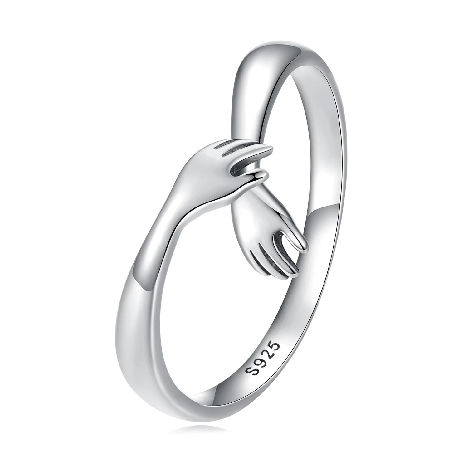 Hot Romantic 925 Sterling Silver Finger Rings for Women Adjustable Guardian Jewelry with Diamond for Weddings-Model SCR860