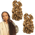 22 Inch 150g Jumbo Attachments Hair Extension Braids Crochet Ombre Curly Water Wavy Yaki Wave Synthetic Fiber Wavy Braiding Hair