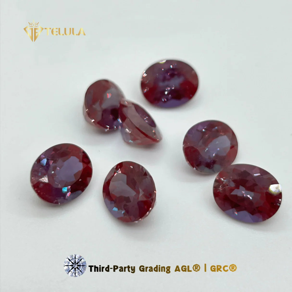 Alexandrite Loose Stone 1 Ct  Red Old Mine  Lab Grown Gemstones Oval Cut  Jewelry Alexandrite  Stone