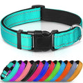 Top Seller Adjustable Large Dogs Pet Collar Teal Reflective Soft Neoprene Padded Breathable Nylon Printed for Larger Breeds