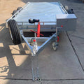 High Quality Three Horses 2.5 Ton Carbon Steel Manual Lifting Flatbed Car Hauler Trailer