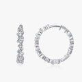 Ailmay Fine Irregular Geometric Design Clear Zircon Earrings for Women Classic Luxury 925 Sterling Silver Fashion Jewelry