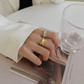 925 Silver Jewelry Wave Shape Adjustable Silver Women Rings