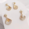 14K Gold Plated Copper Earring Findings Pearl Posts Ear Pad Blank 925s Stud Base Earrings for Jewelry Earring Making RS22DTE08