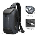 Factory New Design Usb Men Fashion Travel Waterproof Portable Men Shoulder Crossbody Sling Bag