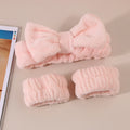 RTS Face Wash Headband Wristband Set Spa Headband Makeup Skincare Headbands Wrist Bands for Washing Face