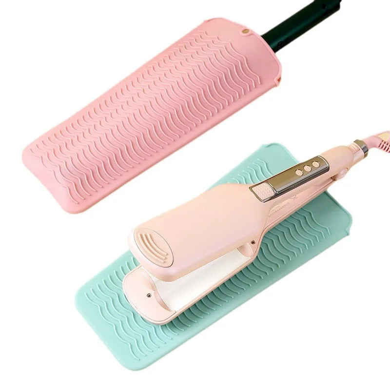 Silicone Heat Resistant Mat Travel Storage Bag Pouch Hair Styling Tools Accessories for Hair Straightener and Curler