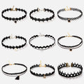 Children Necklace Girl Choker Clavicle Necklace for Children Ornament Chain Lace Elastic Knitted Collar Short Necklace for Lady