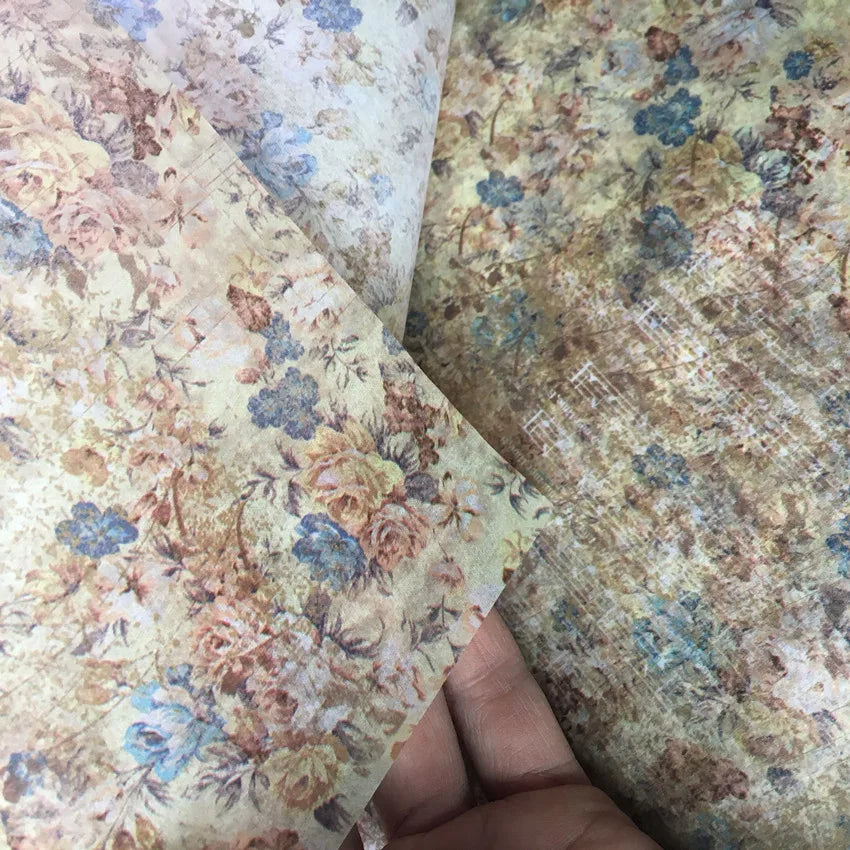Vintage Floral Oil Painting Style In-Stock Wholesales Gift Wrapping Tissue Paper for Decoupage & Scrapbooking