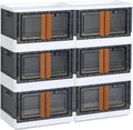 Storage Cabinet Plastic Shelves Organizer Folding Storage Box Collapsible Totes for Storage