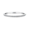 Minimalist Thin 925 Sterling Silver Fine Jewelry Rings Fine Luxury Rose Gold Row Diamond Zirconia Engagement Rings For Women