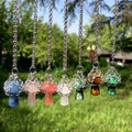 Chakra Small Mushroom Ornaments Healing Stone Crystals Crafts Mushroom DIY Crystal Necklace Crystal Pendants