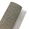 18x53 Inch Vintage Flower Textured Synthetic Crafts Fabric Retro Solid Color Lace Embossed Faux Leather for Bags Wallets Making