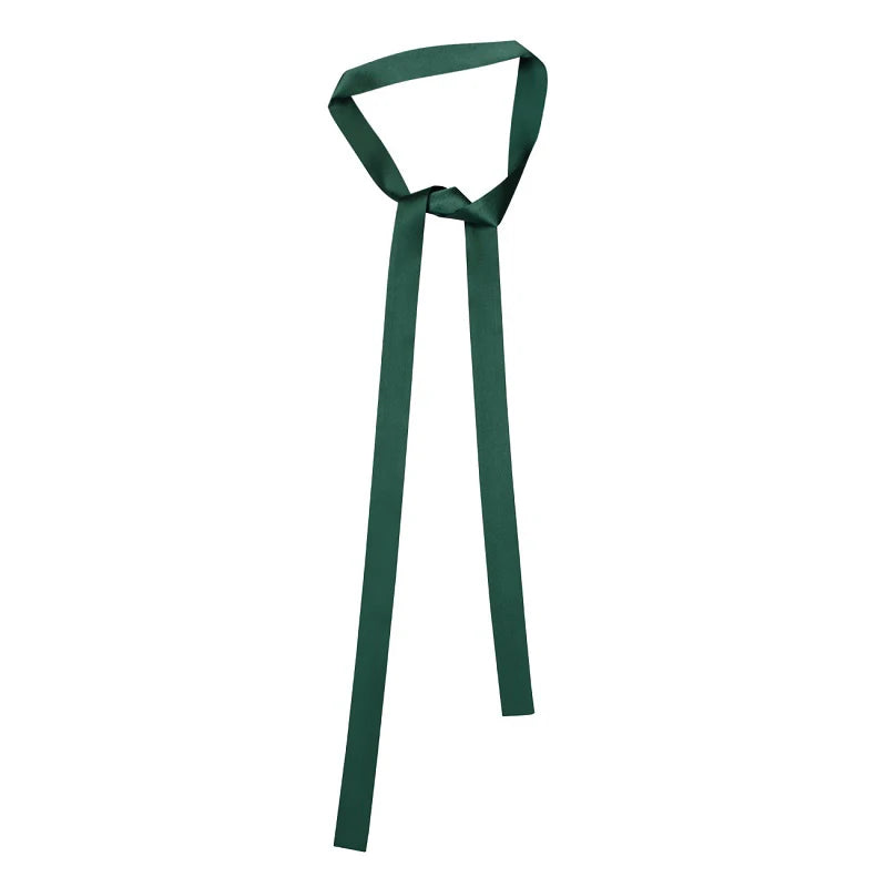 MIO 160cm Length Polyester Handmade Ribbon Thin Scarf Thin Korean Solid Color Fashion Accessories Waist Band Wholesale