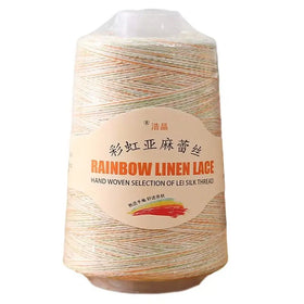 75g/cone 20 Vibrant Colors Blend Flax Cotton Yarn Crochet Superfine Lace Hand Woven Yarn for Embroidery Crafts