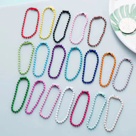 Colorful DIY Jewelry Accessories Metal Beads Chains Keychain Necklace Bead Ball Chain