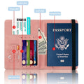 Latest Travel Essential Custom Passport Wallet Practical Cards Organizer for Men and Women RFID Blocking Passport Cover
