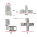I L T X 2 Pin LED Connector 8mm 10mm Transparent Seamless 2 Pin Fast Connector IP20 IP65 Waterproof LED Strip Lighting Accessory