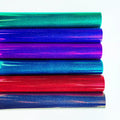 Wholesale Smooth Holographic Color Glitter Synthetic Faux Leather for Making Bag Cosmetic Bag and Crafts